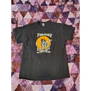 Thrasher Skate Magazine T-Shirt Mens Large Black Graphic
